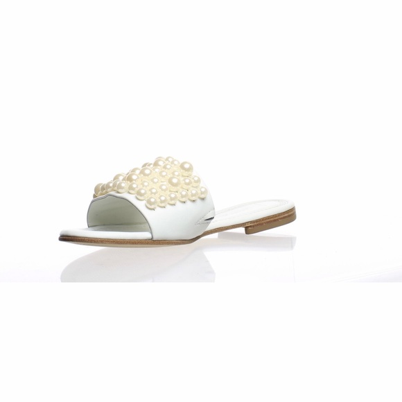 Kennel & Schmenger Elle White Pearls Flat Sandals - Picture 5 of 7